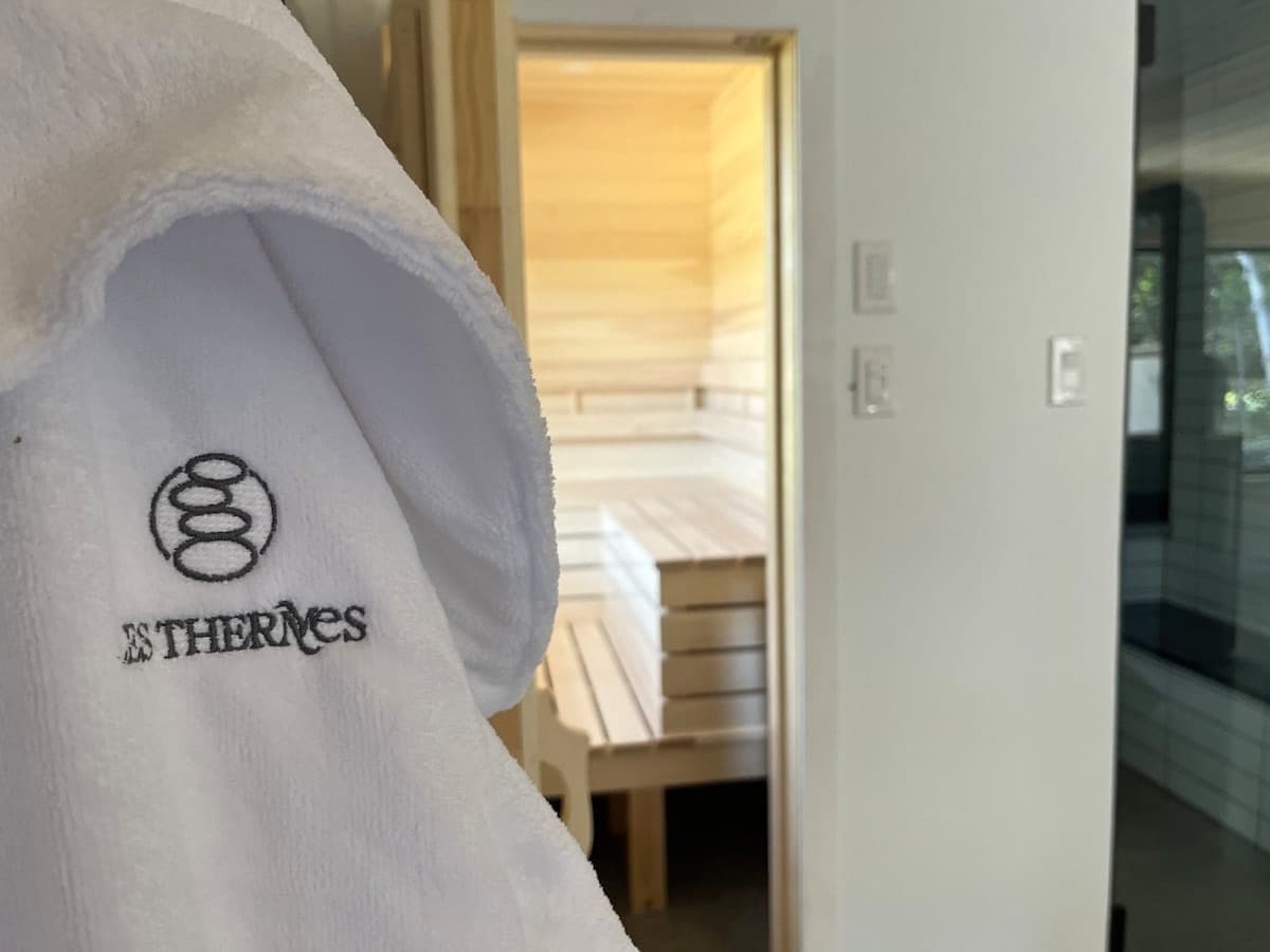 Sauna privé de la zone thermale, Les Thermes, Cap-à-l'Aigle