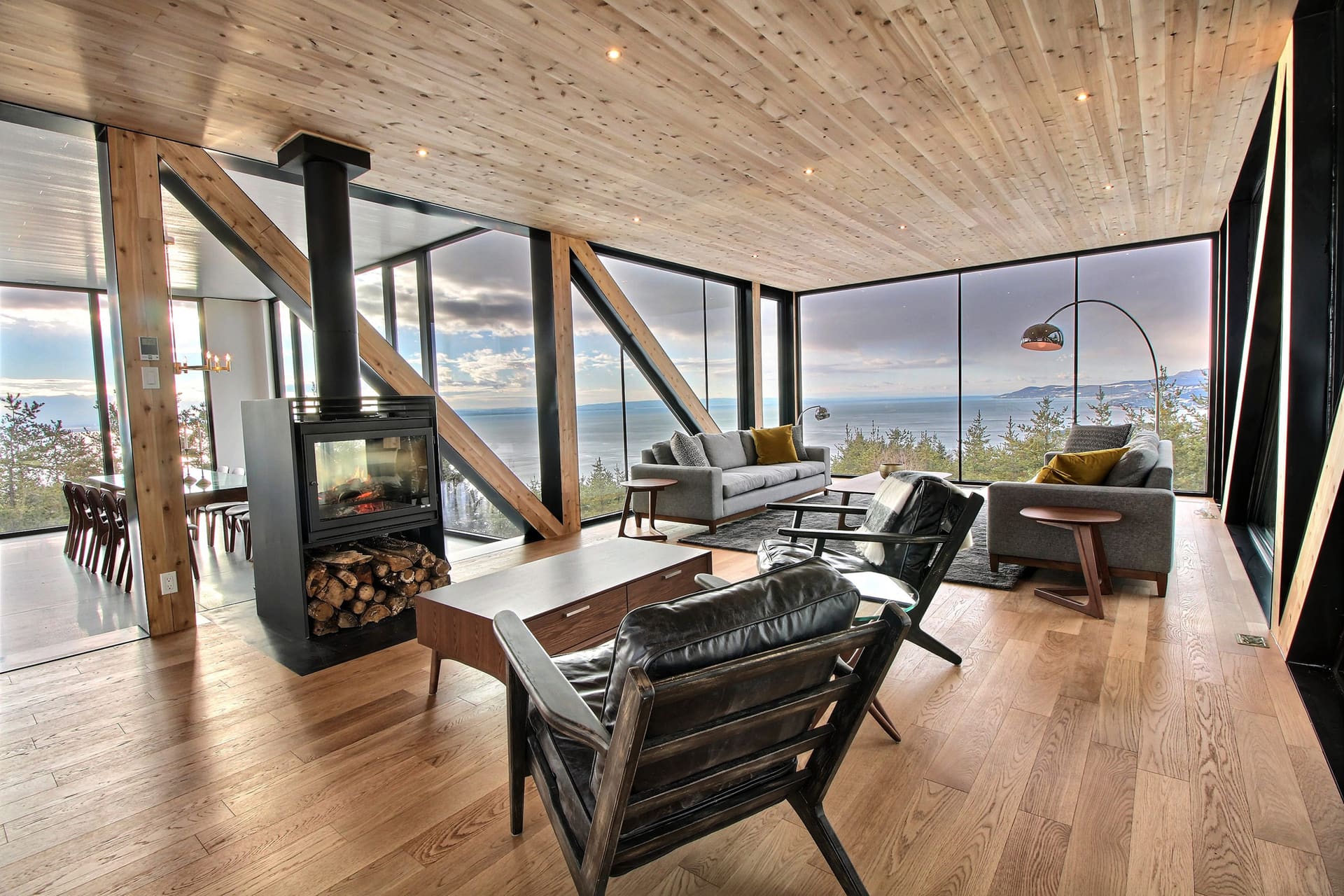 Salon avec vue panoramique, La Blanche, Charlevoix